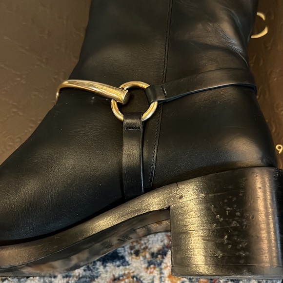 GUCCI LIFFORD leather horsebit knee
high riding boots. 🆕 - Picture 6 of 13